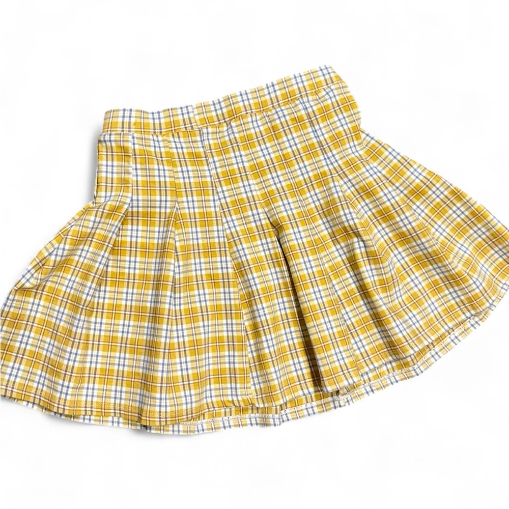 Plaid Pleated Mini Skirt
